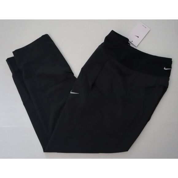 Nike FB7044-010 Women's Sz M Black Dri-FIT Swift Mid-Rise Running Pants - Picture 9 of 13